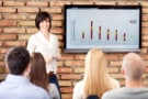 Woman giving a presentation in a business meeting