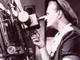 Cecilia Payne-Gaposchkin using astronomical equipment
