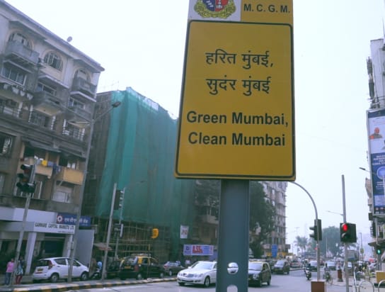 Signpost in Mumbai